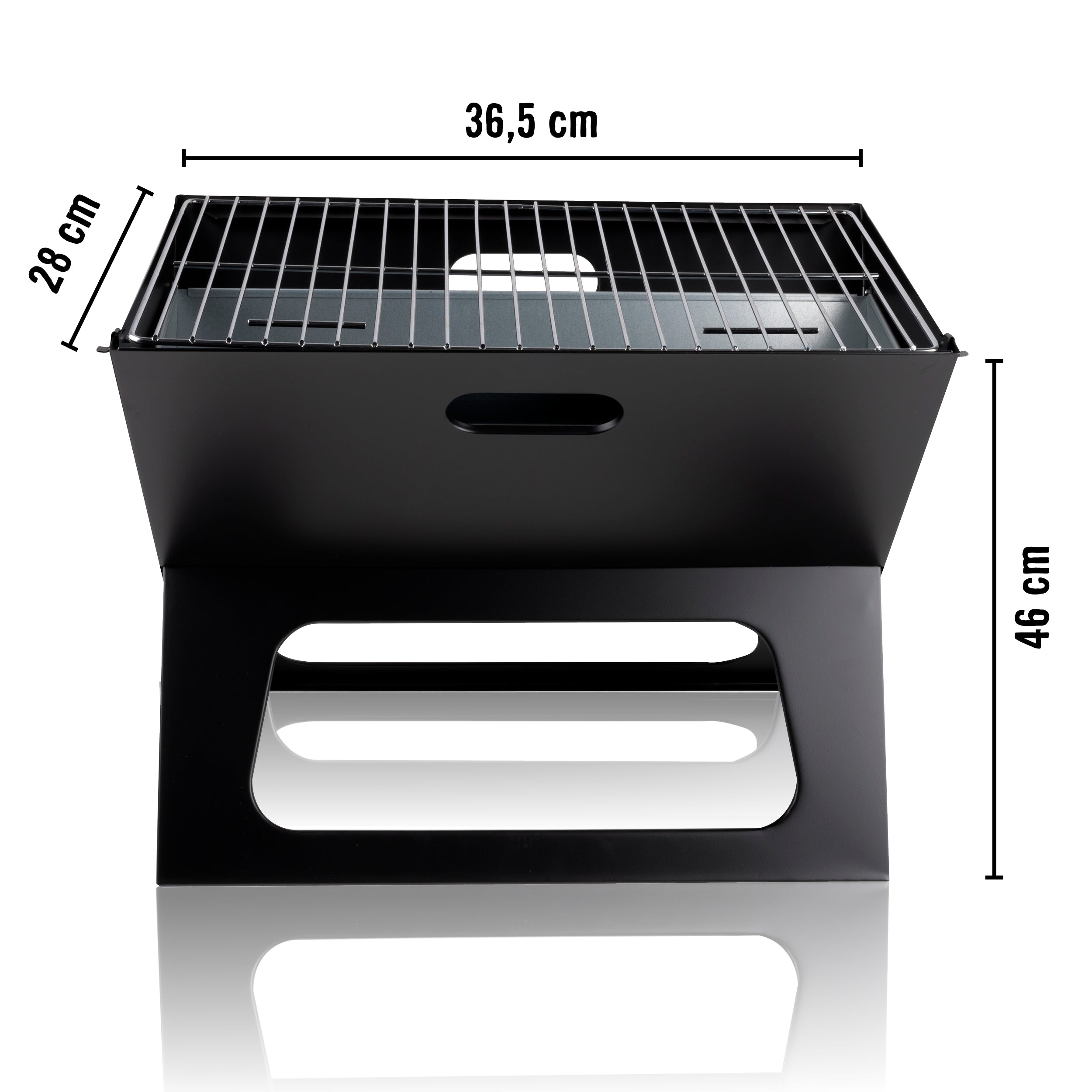 Bbq Collection Tafel Bbq Houtskool - Camping Bbq - Opvouwbare En Draagbare Barbeque - Barbecue Met Losse Vuurschaal En Grillrooster - 46 X 36,5 X 28 Cm