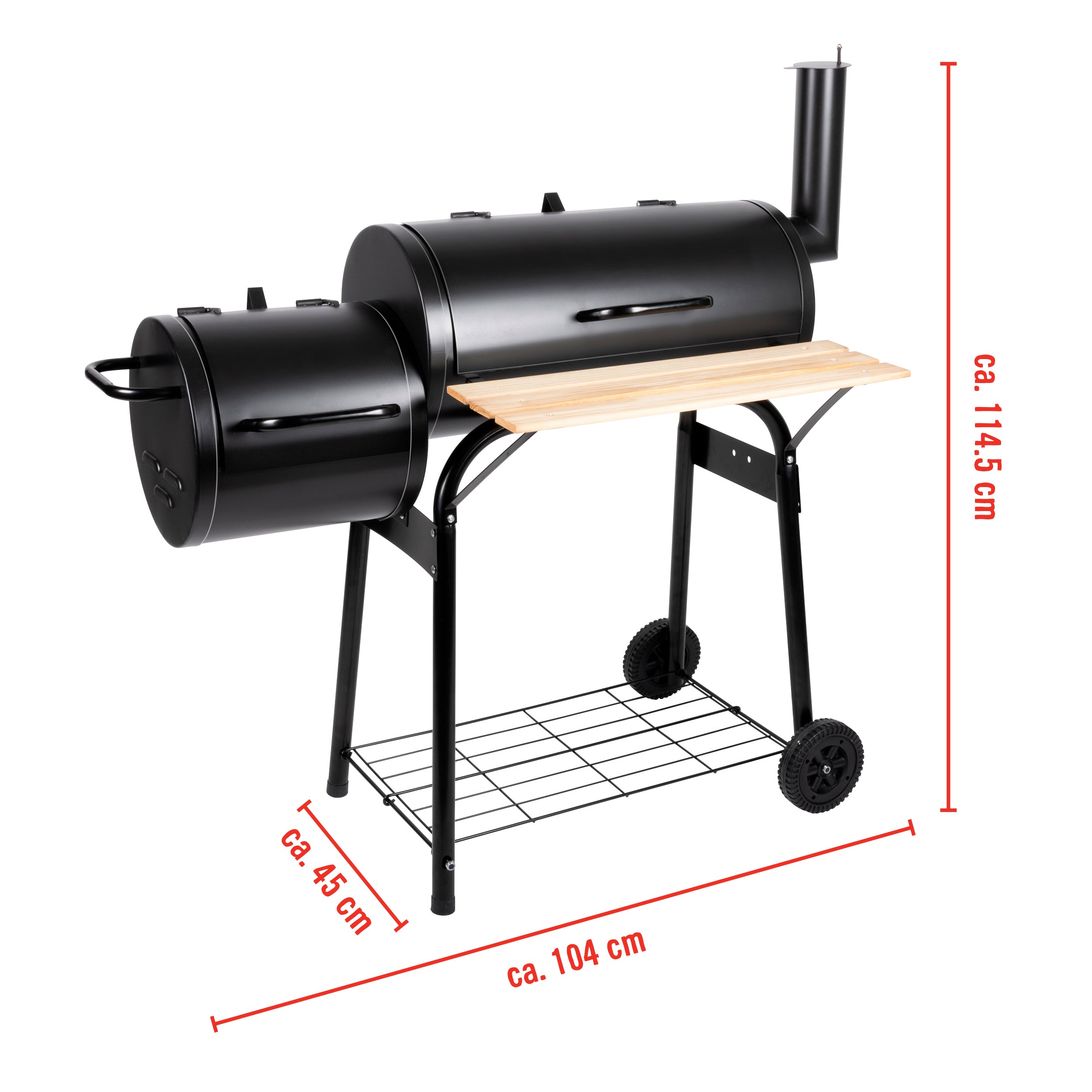 Bbq Grill Smoker 104X58X114Cm