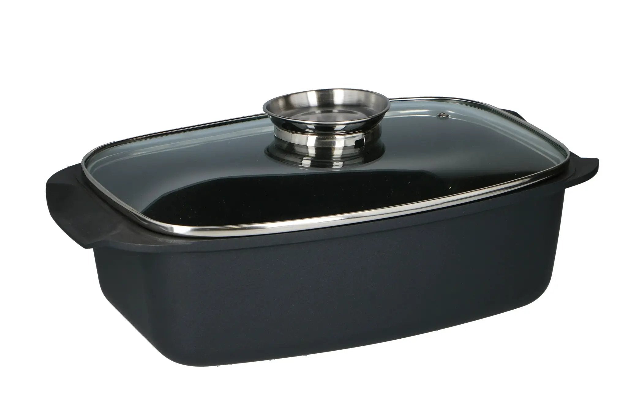 Alpina Braadslede - Ovenschaal Rechthoekig - 39,5X22,5X10,8Cm - 5.5L - Rvs - Zwart