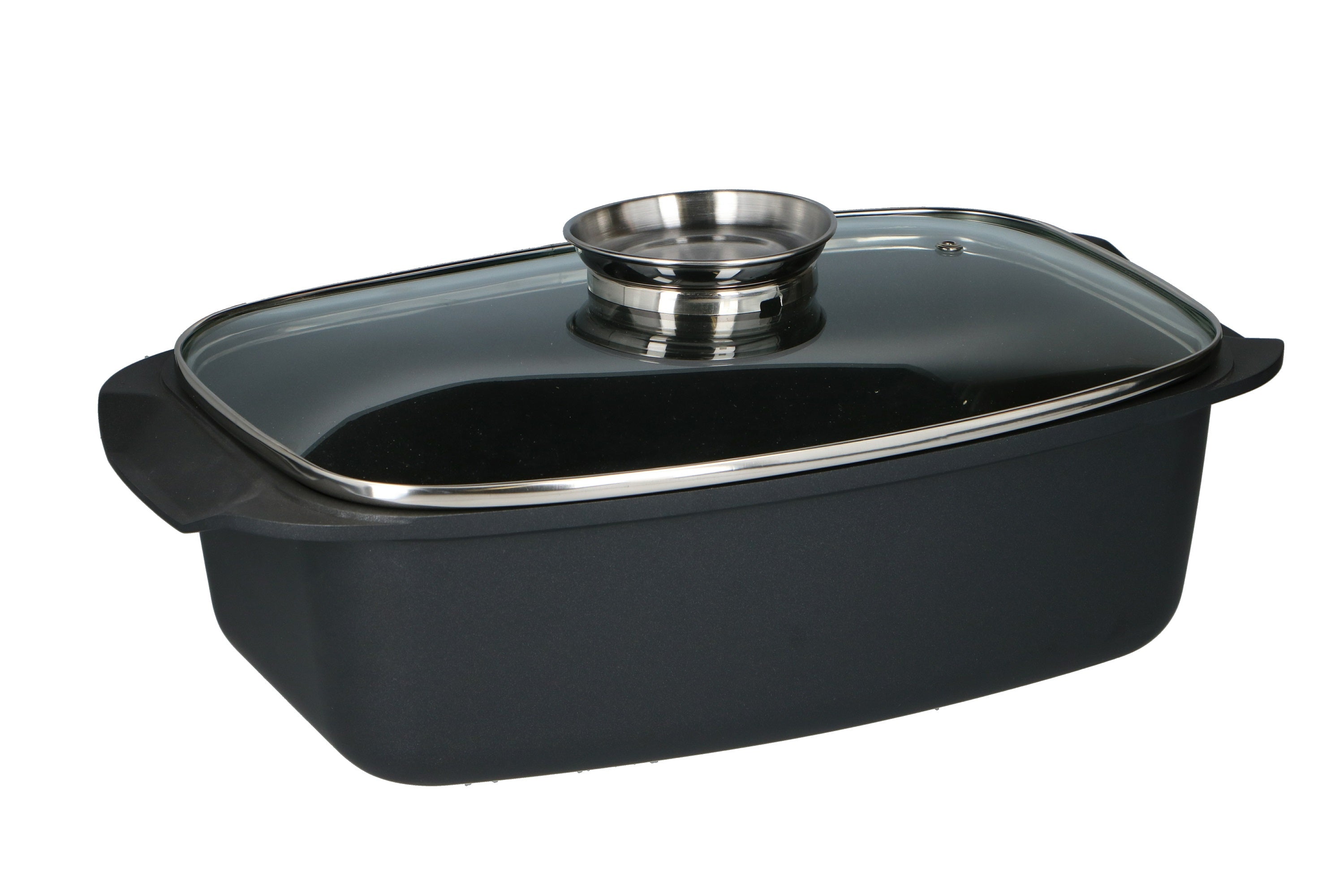 Alpina Braadslede - Ovenschaal Rechthoekig - 39,5X22,5X10,8Cm - 5.5L - Rvs - Zwart