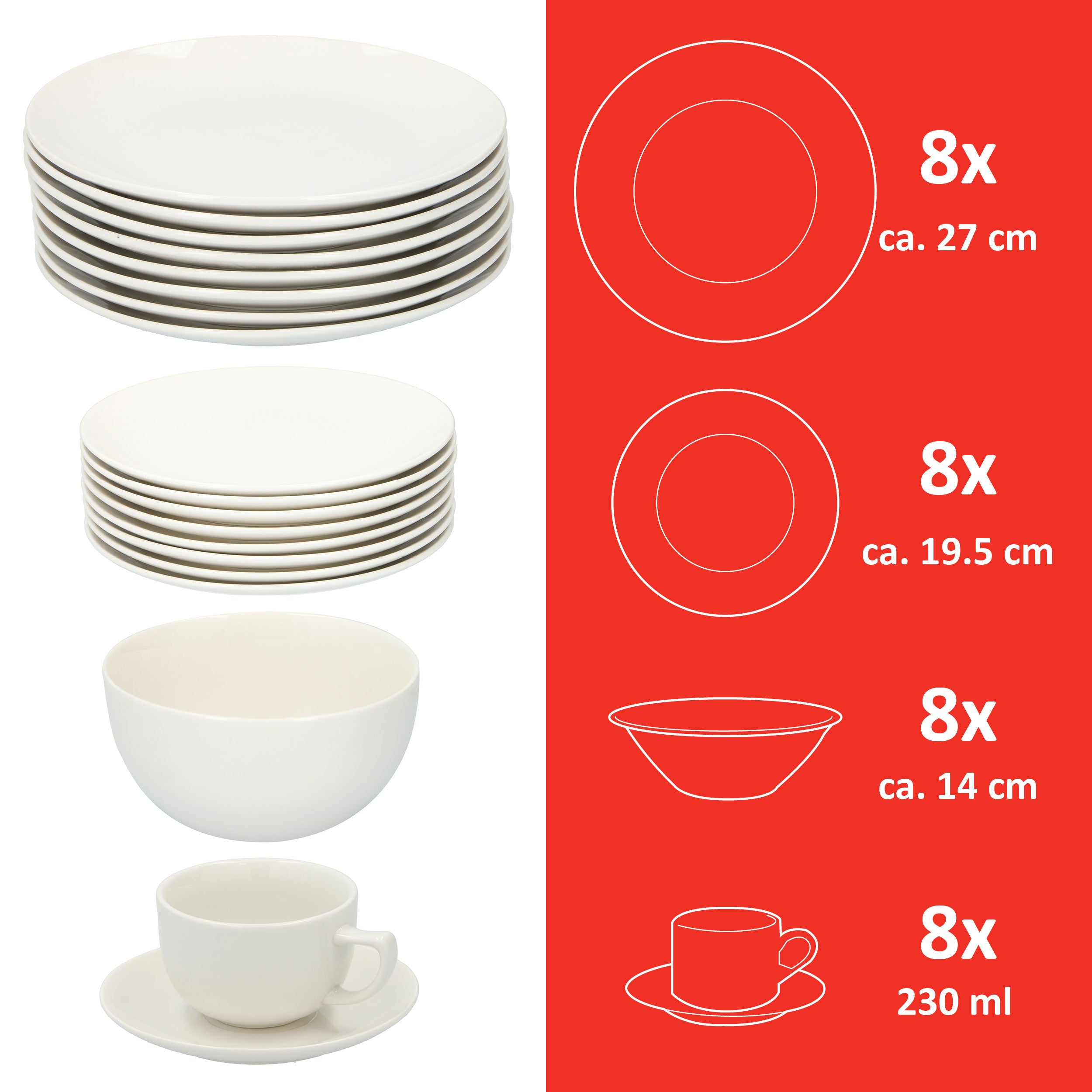 Dinner Set 40Pc