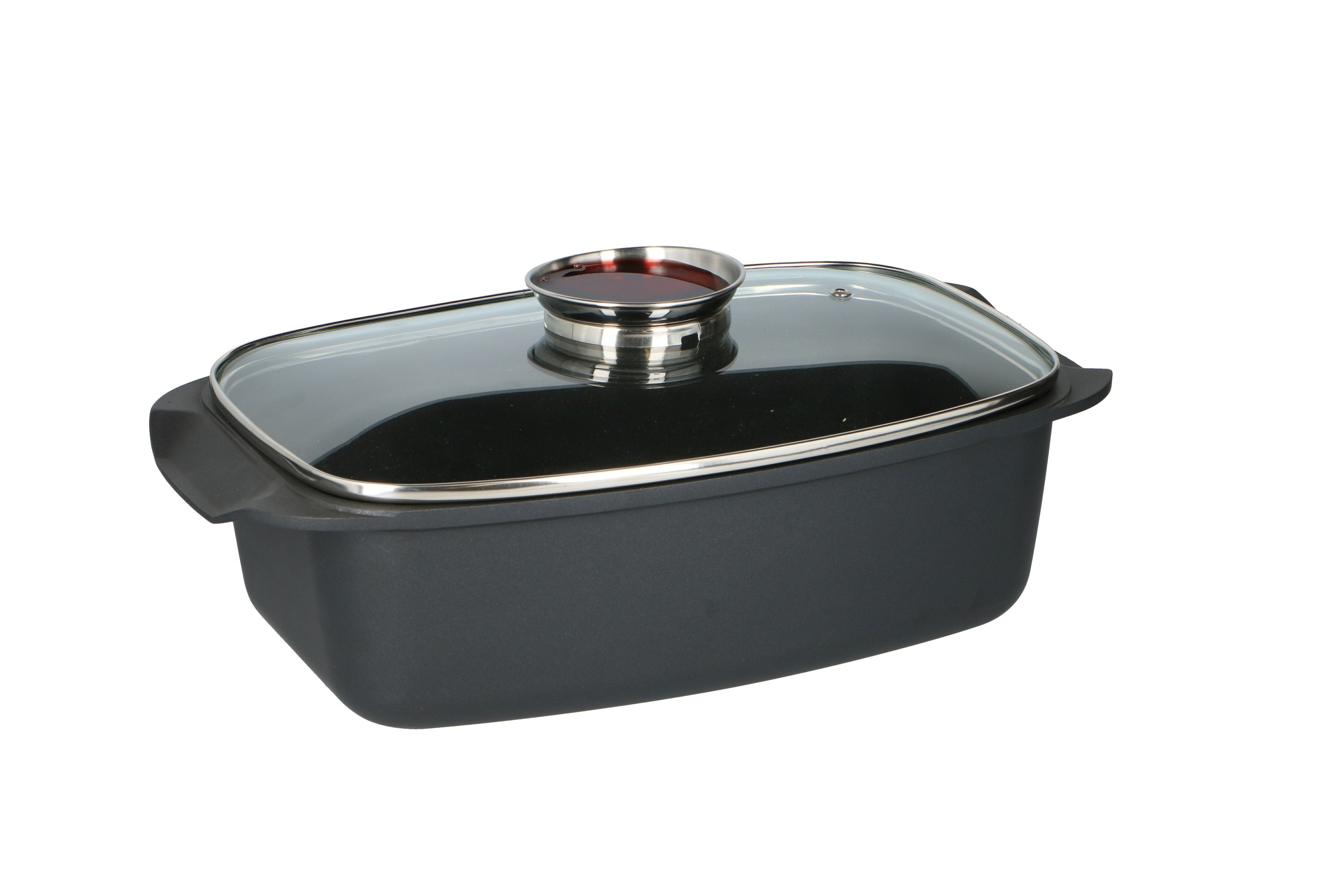 Alpina Braadslede - Ovenschaal Rechthoekig - 39,5X22,5X10,8Cm - 5.5L - Rvs - Zwart