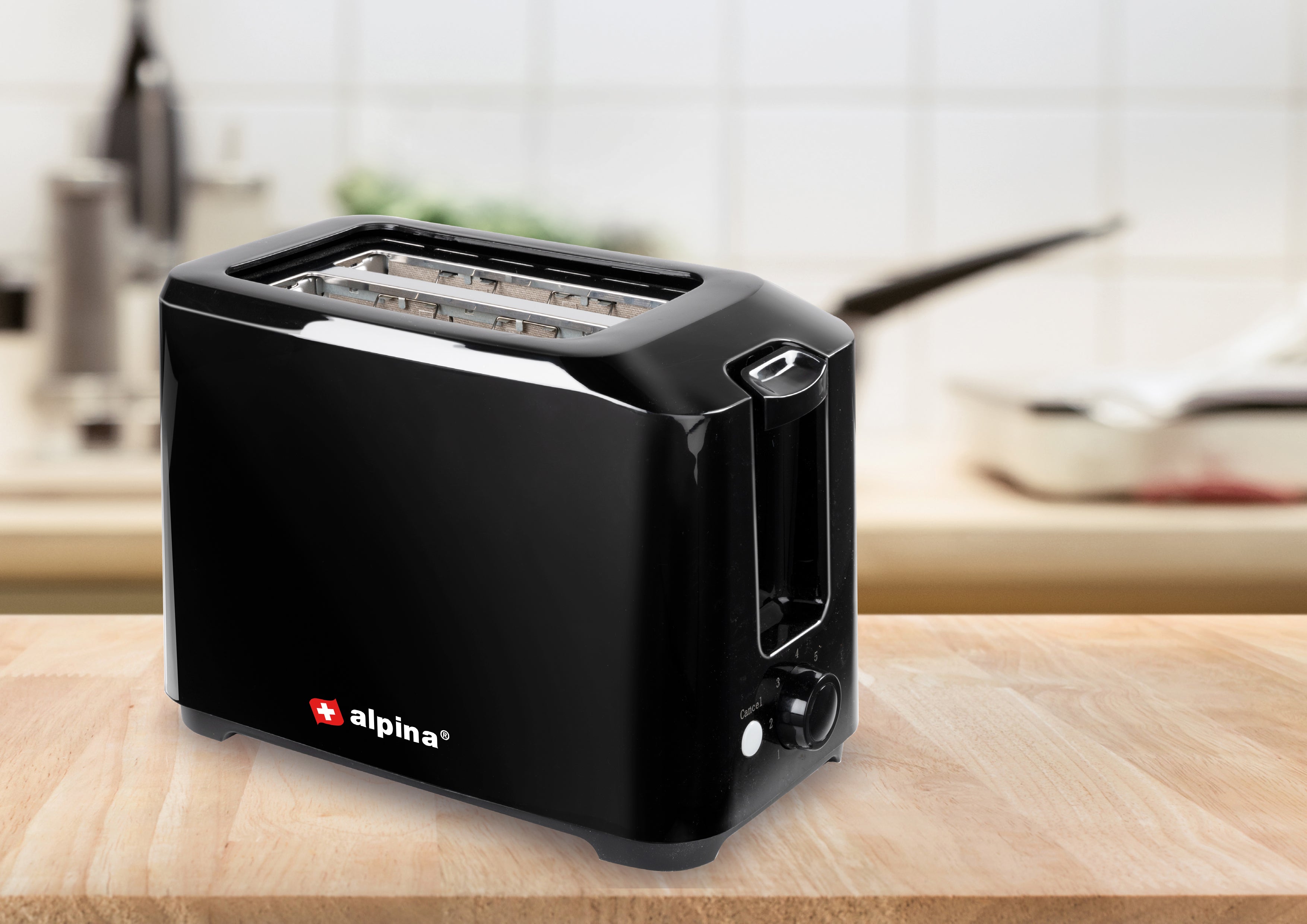 Toaster 700W Pl Black