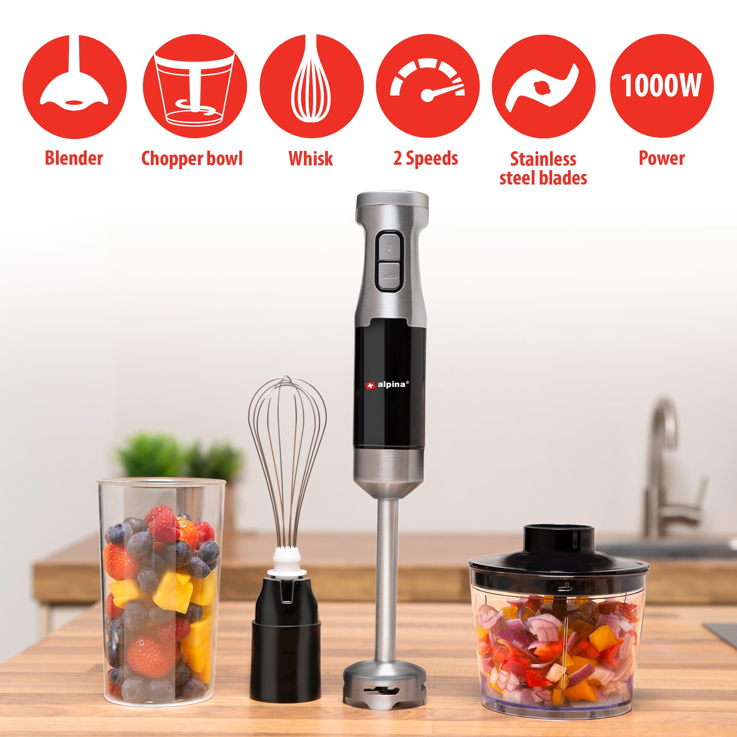 Stick Blender Set 230V Ss 1000W