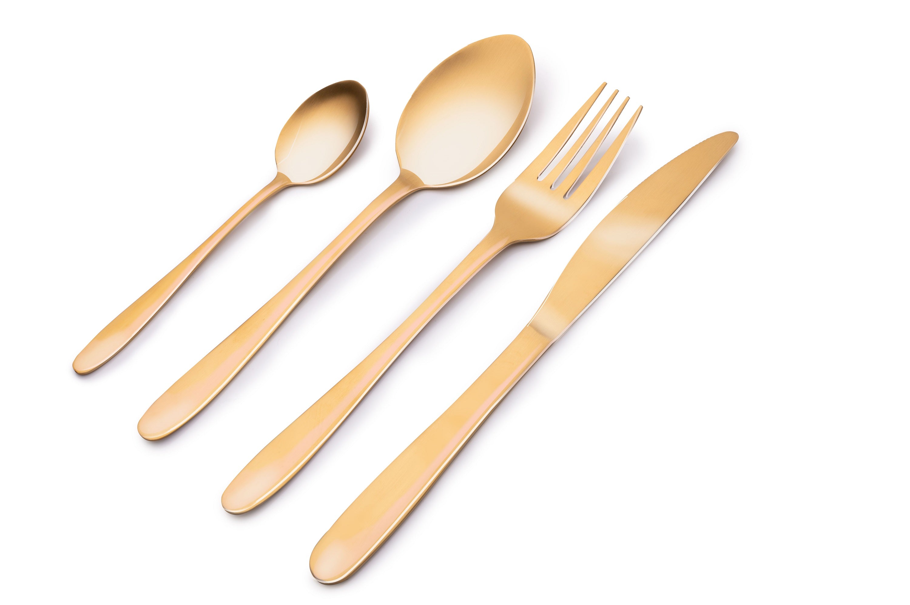 Alpina Bestek Set 16 Delig - 4 Personen - Lepels - Messen - Vorken - Mat Goud
