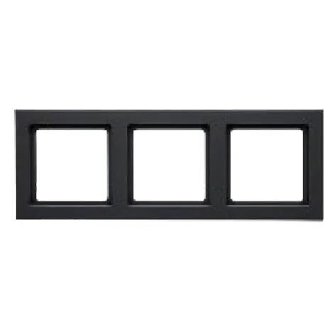 HAGER/BERKER Afdekraam 3-Voudig Q.3 Serie Antraciet