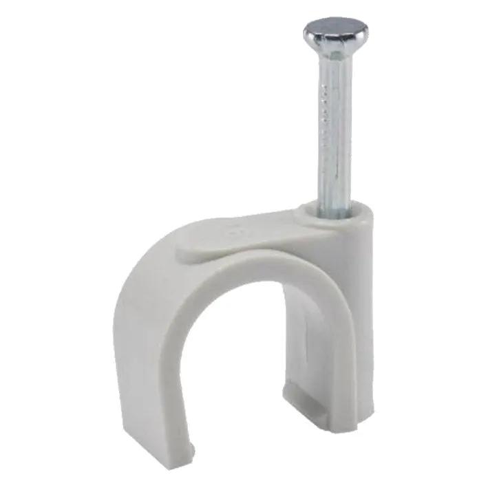Elektra Spijkerclip Rond 16/19mm Wit Verpakt Per 100 Stuks
