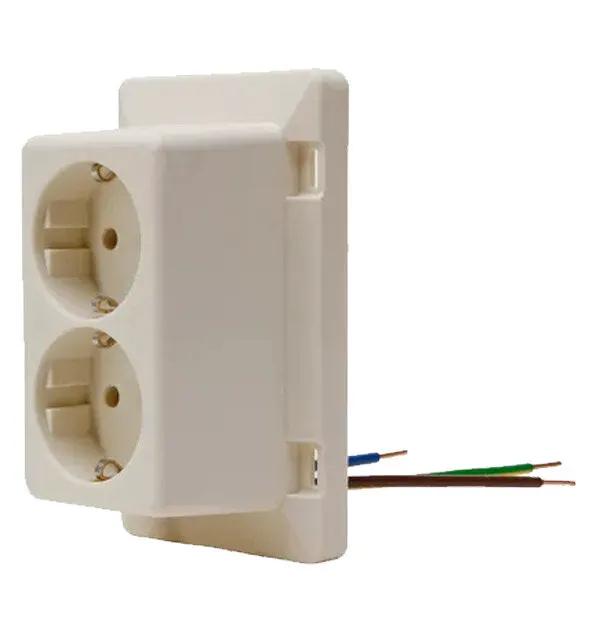ABB Lasdoos 2-Voudig Crème Met Opgebouwd Stopcontact