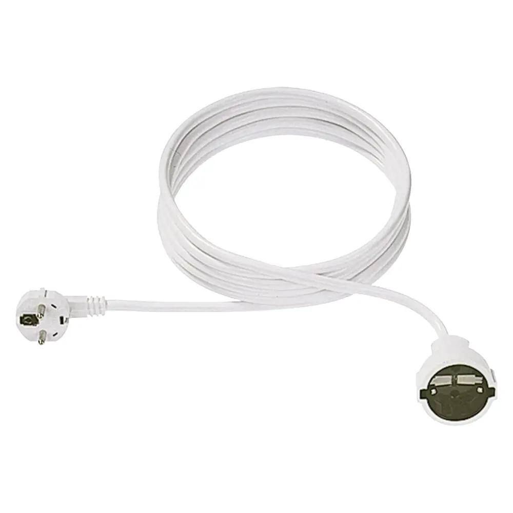 VMVL Verlengkabel 3x1,5mm2 2000mm Wit Met Aangegoten Stekker