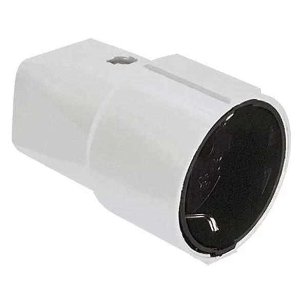 Contrastekker Wit 230V Recht Zware PVC Uitvoering Met Randaarde