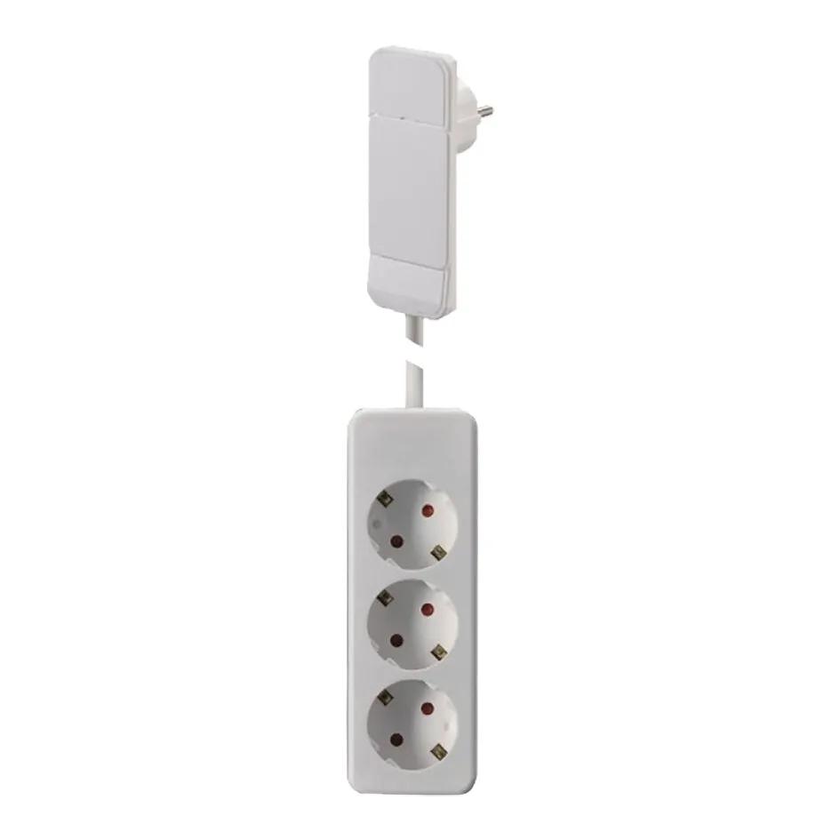 BACHMANN Tafelcontactdoos Drie-Voudig 1600mm Wit Met Randaarde
