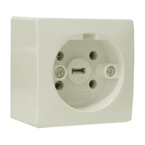 ABL Wandcontactdoos 1-Voudig Créme Opbouw Perilex RAL 1013