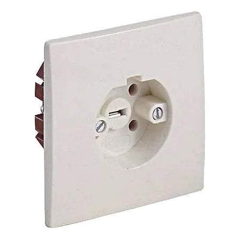 ABL Wandcontactdoos 1-Voudig Créme RAL1013 Perilex Inbouw