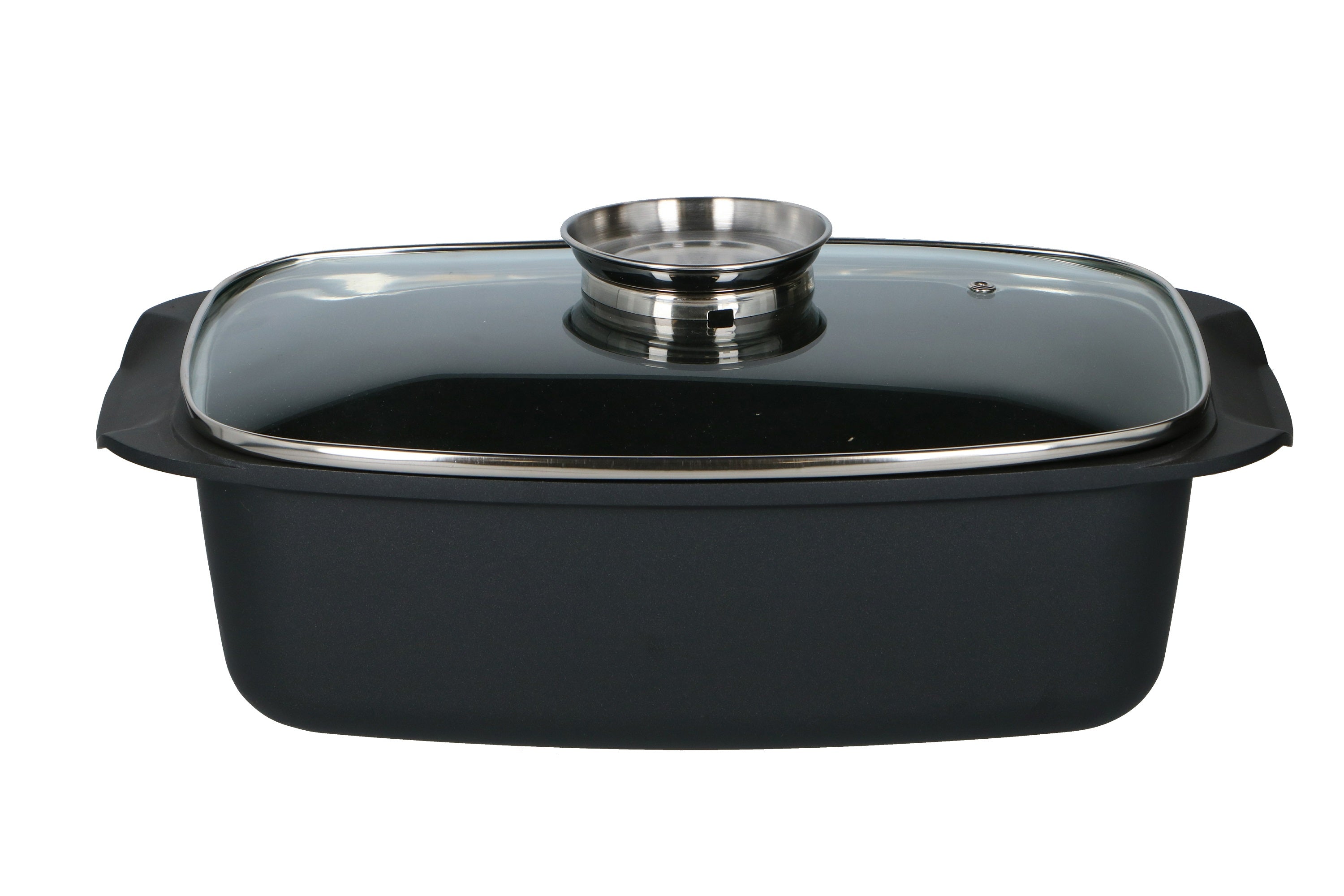 Alpina Braadslede - Ovenschaal Rechthoekig - 39,5X22,5X10,8Cm - 5.5L - Rvs - Zwart