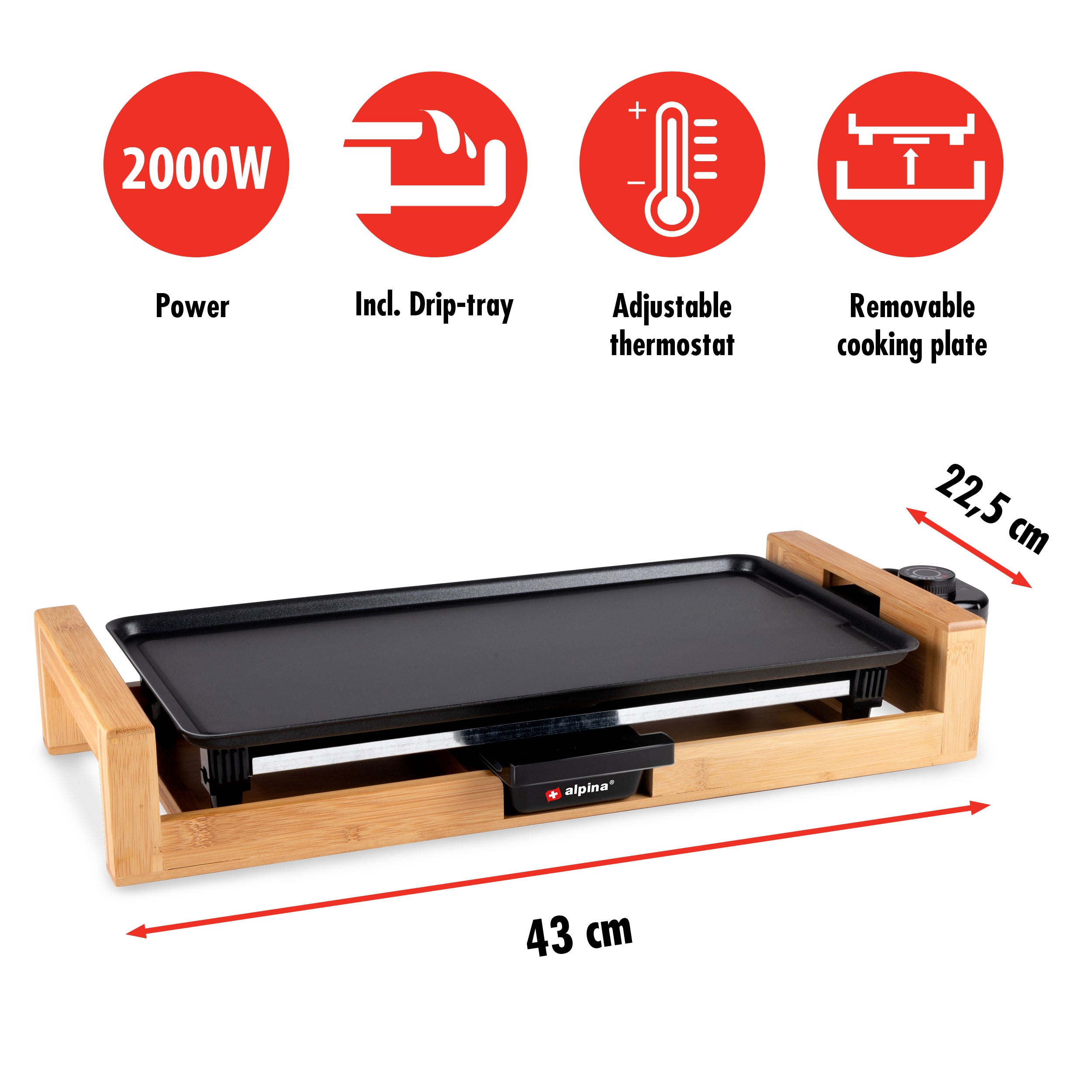 Grill Teppanyaki 2000W