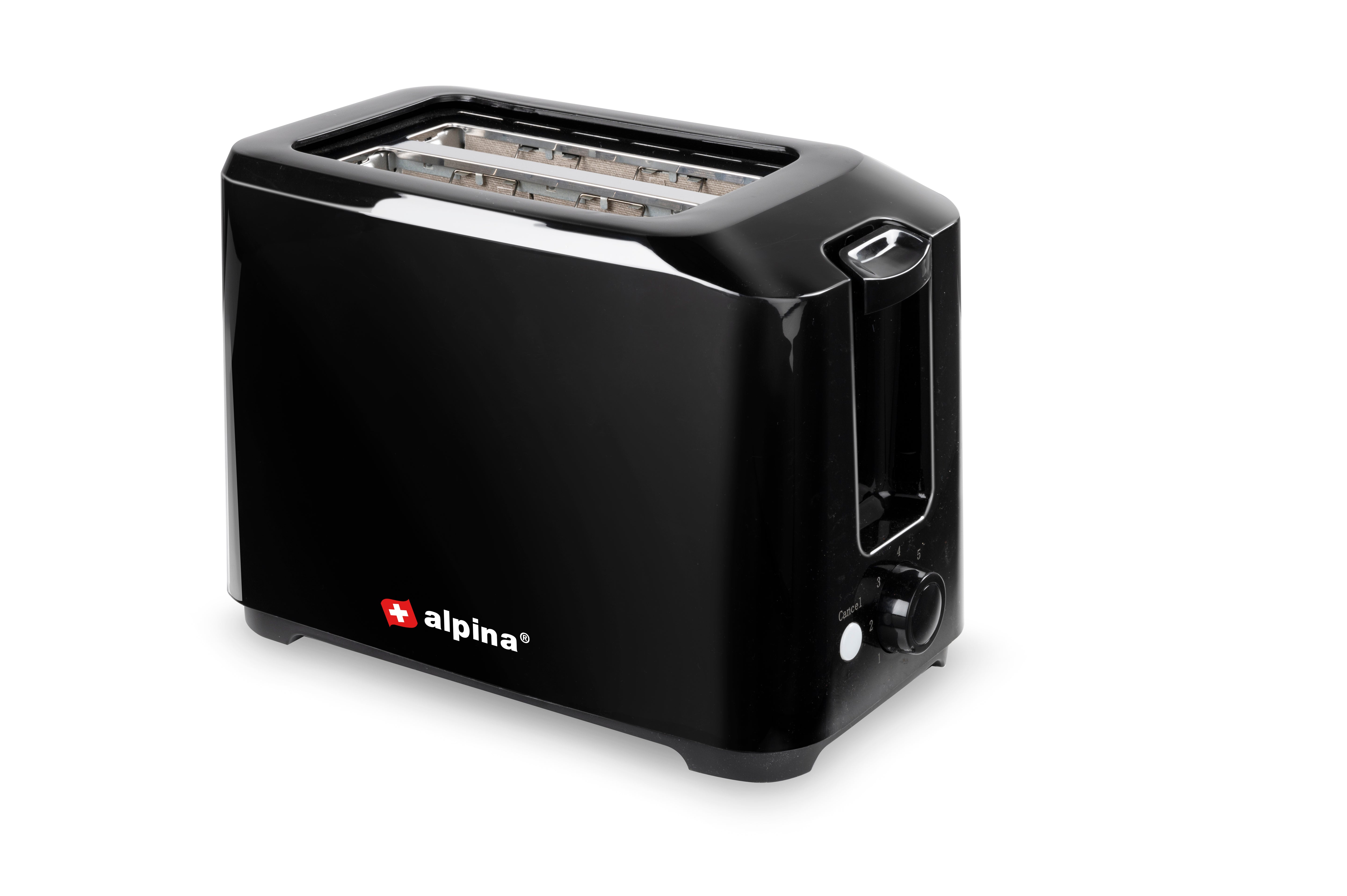 Toaster 700W Pl Black
