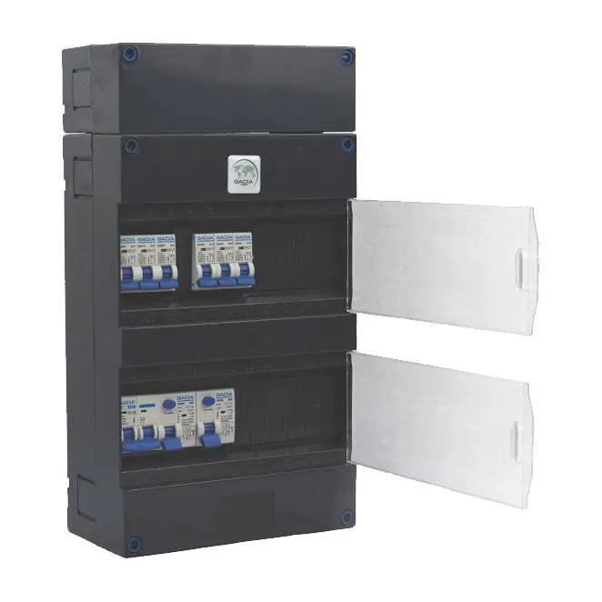 GACIA Groepenkast 6 Groepen Zwart 220x330mm 1-Fase Hoofdschakelaar