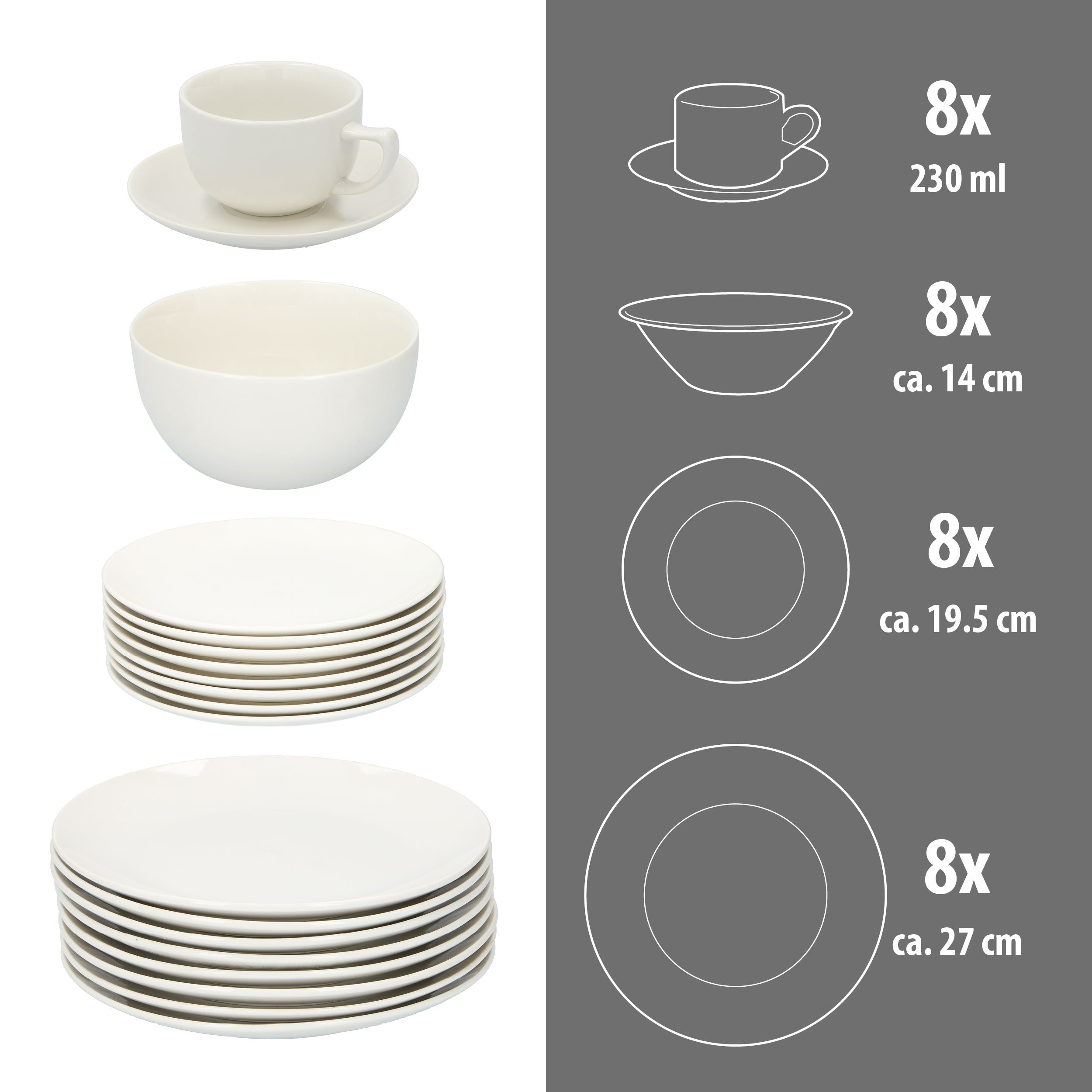 Dinner Set 40Pc