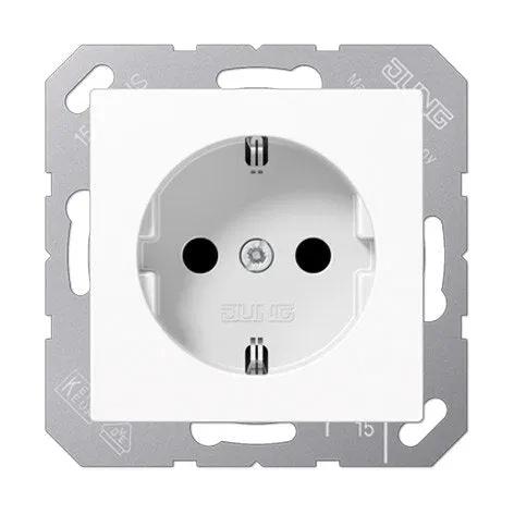 JUNG Wandcontactdoos 1-Voudig AS500 Serie Alpine Wit