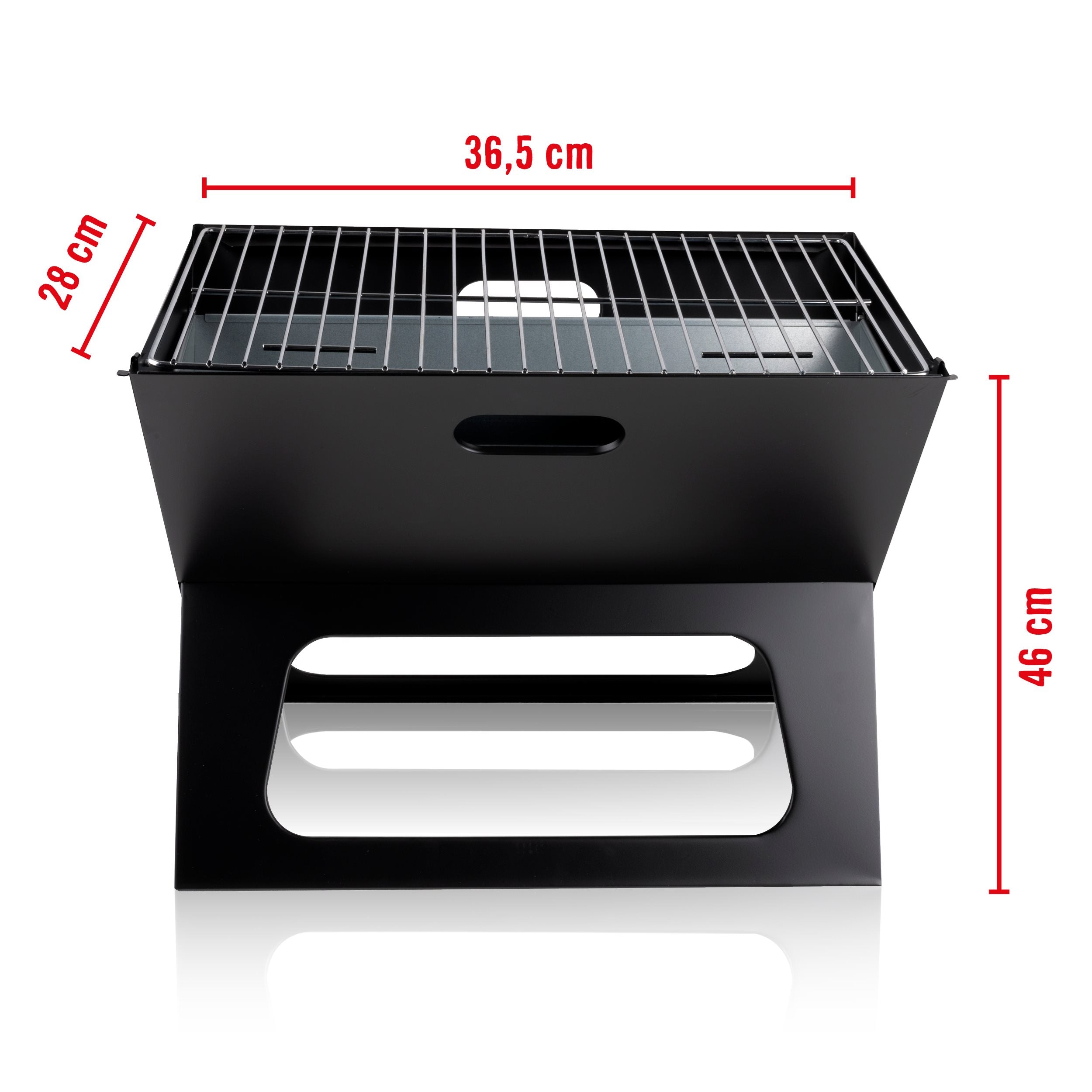 Bbq Collection Tafel Bbq Houtskool - Camping Bbq - Opvouwbare En Draagbare Barbeque - Barbecue Met Losse Vuurschaal En Grillrooster - 46 X 36,5 X 28 Cm