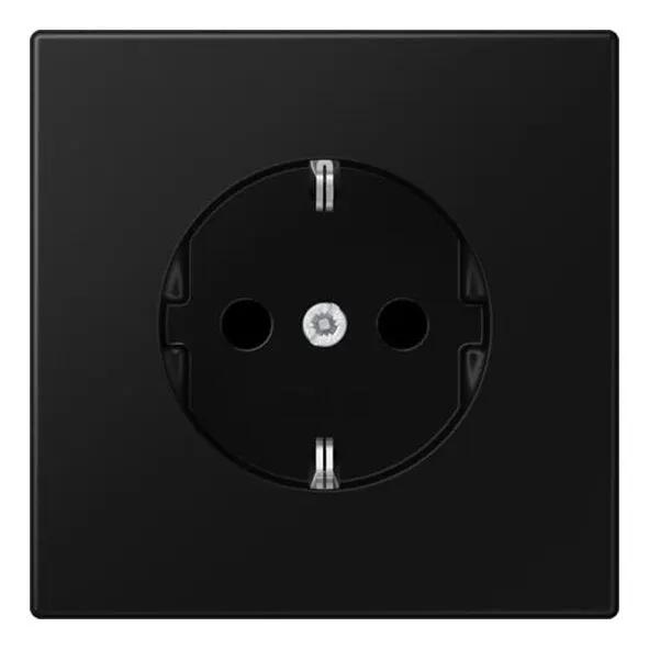 JUNG Wandcontactdoos 1-Voudig LS990 Serie Mat Zwart Inbouw