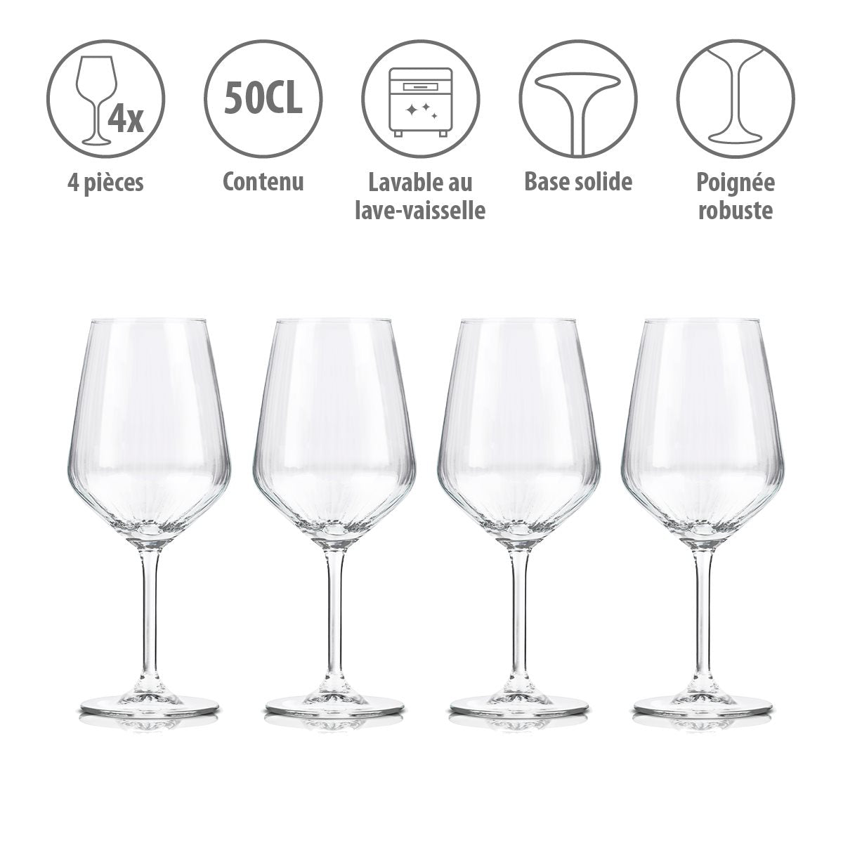 Wijnglas 500Ml 4Pc
