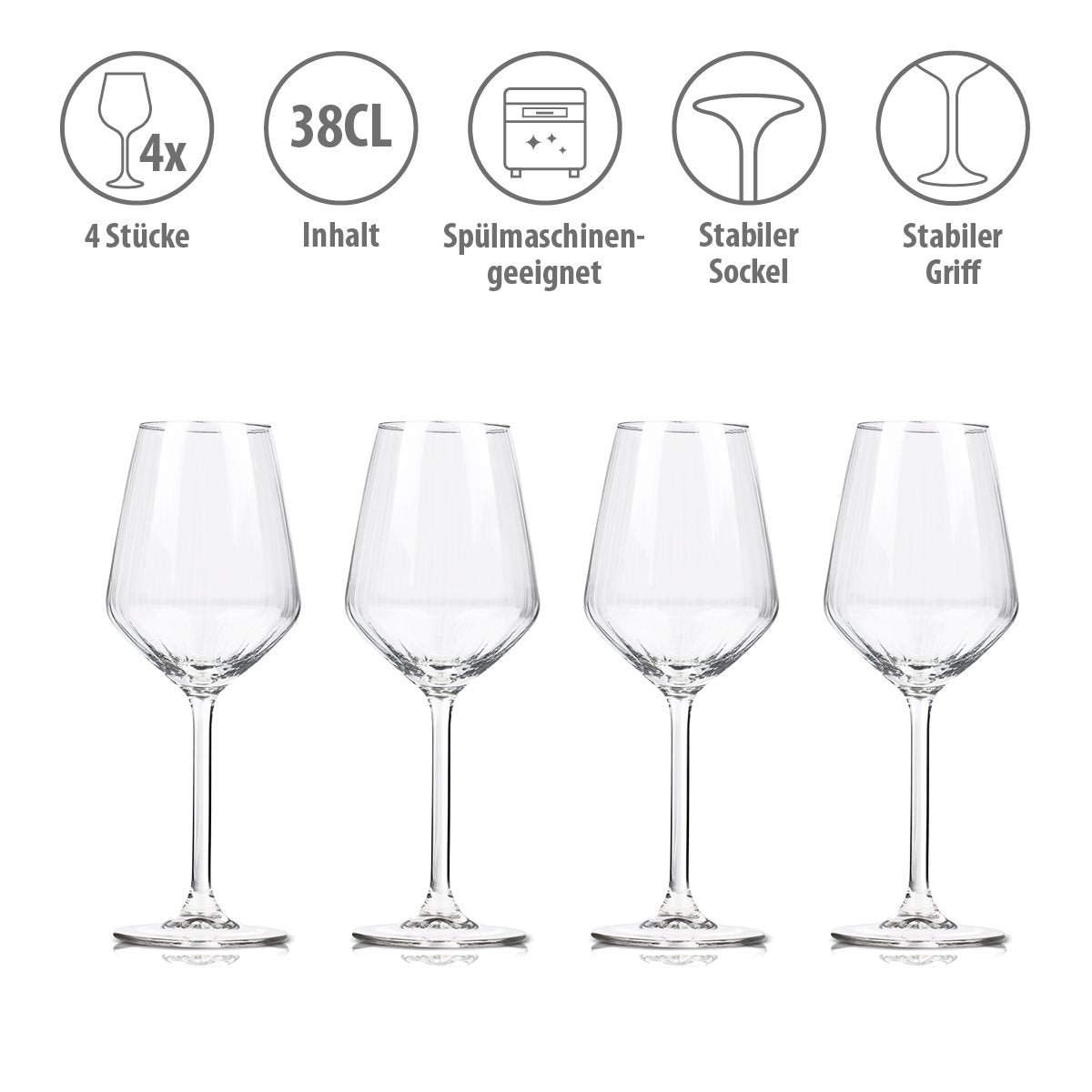 Wijnglas 380Ml 4 Stuks