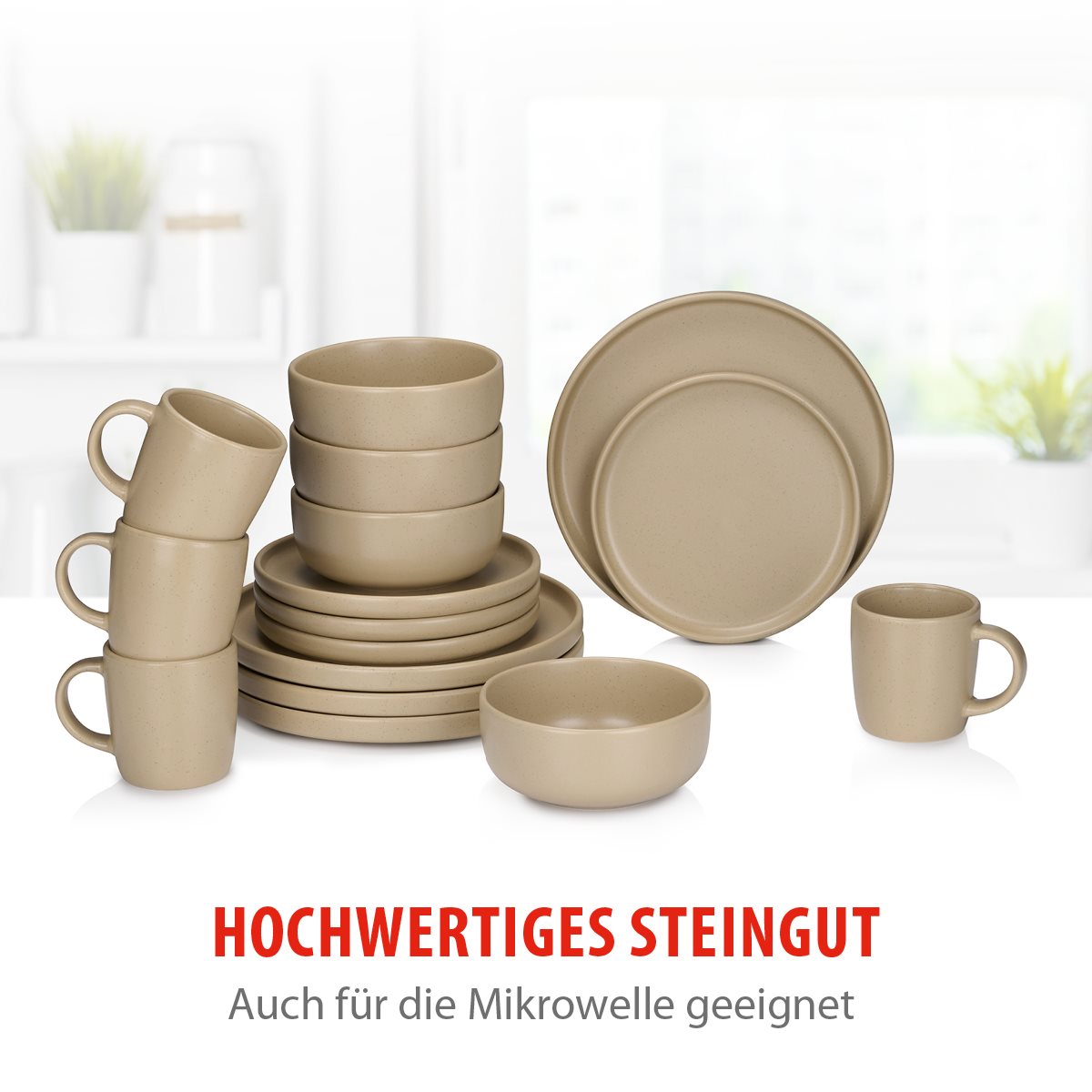 Dinnerware Set 16Pc Stoneware