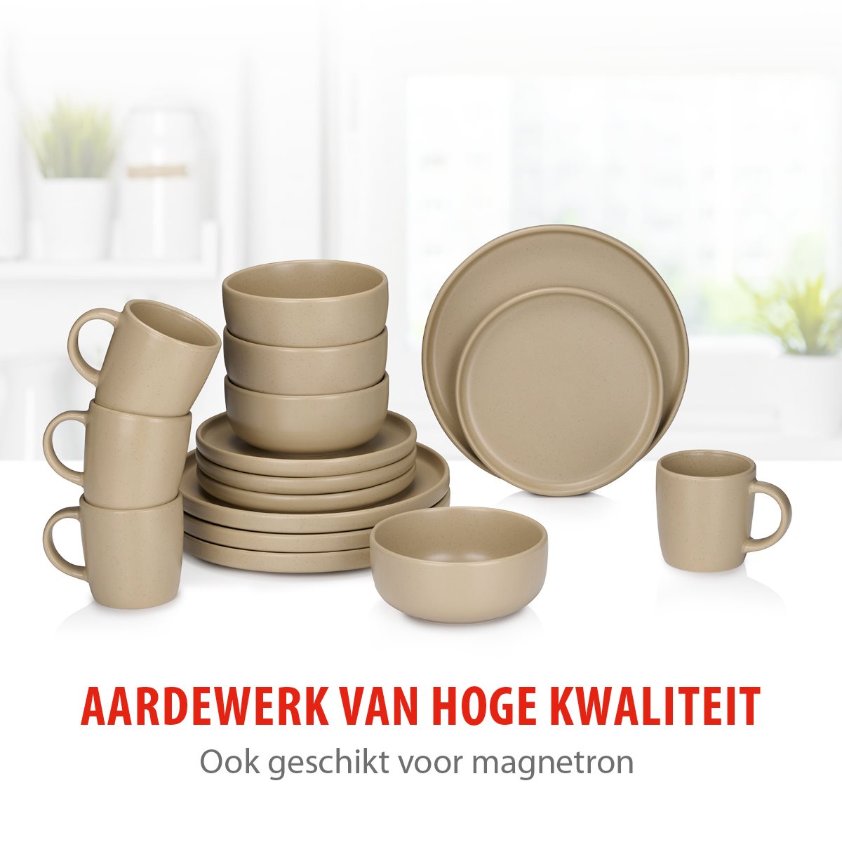 Dinnerware Set 16Pc Stoneware