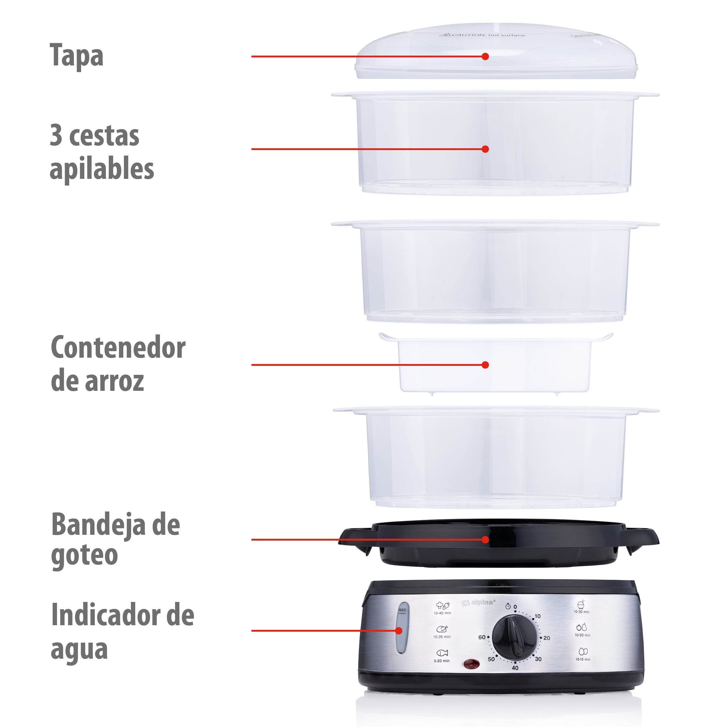 Food Steamer 230V 800W