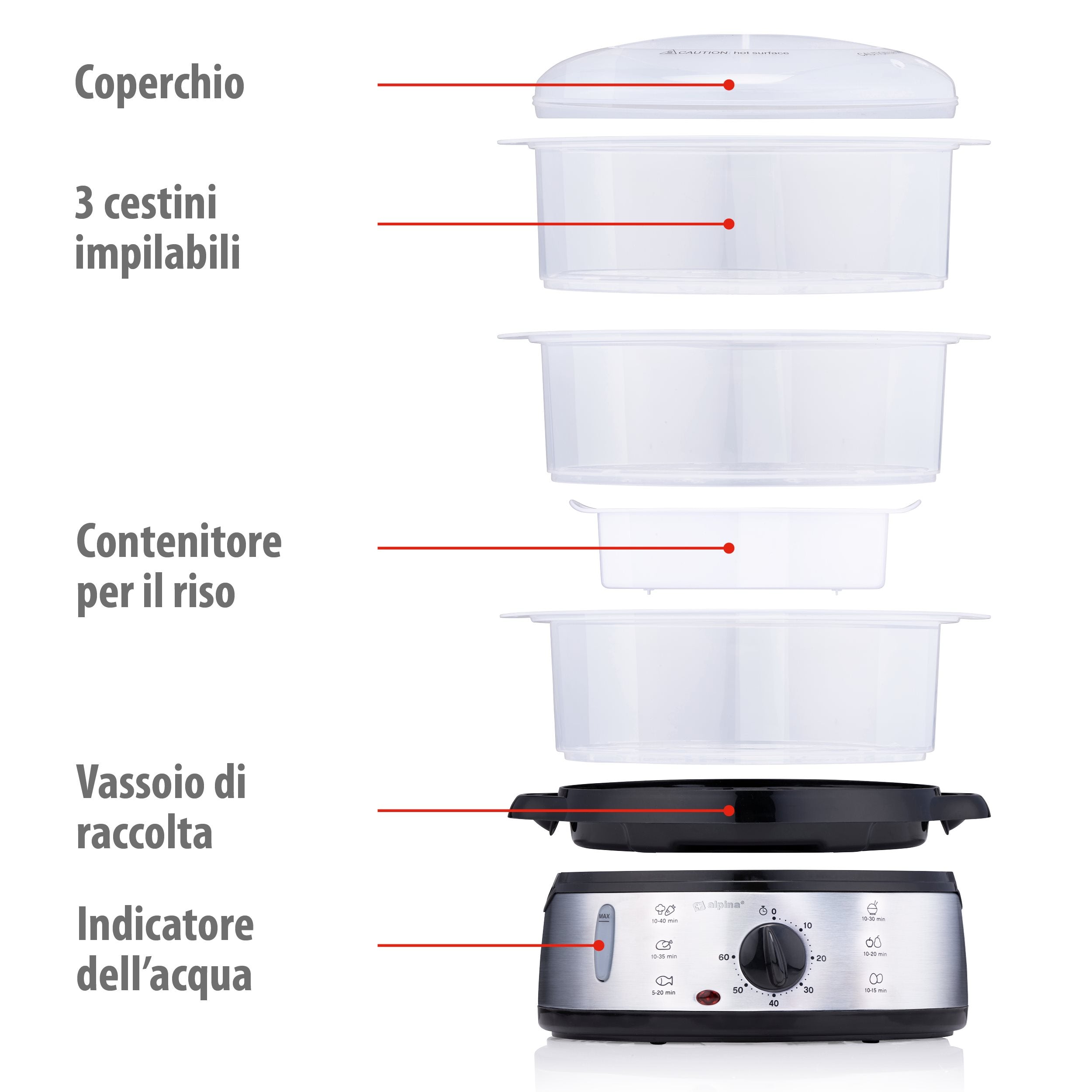 Food Steamer 230V 800W