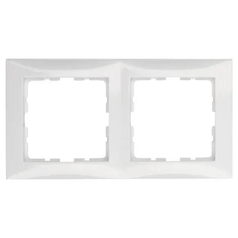 HAGER/BERKER Afdekraam 2-Voudig S.1 Serie Polar Wit RAL9010