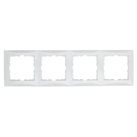 Hager Berker Afdekraam 4-Voudig S.1 Serie Polar Wit RAL 9010