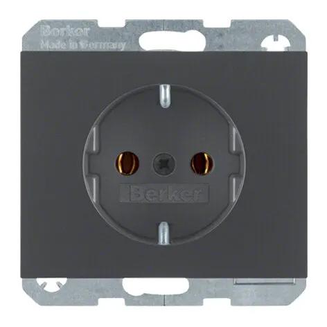 HAGER/BERKER Wandcontactdoos 1-Voudig K.1/K.5 Serie Mat Antraciet