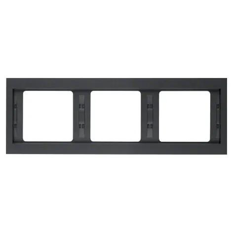 HAGER BERKER Afdekraam 3-Voudig K1/K5 Serie Mat Antraciet