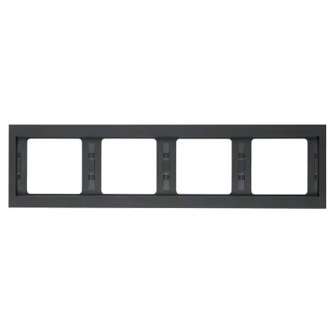 Hager Berker Afdekraam 4-Voudig K.1/K.5 Serie Mat Antraciet