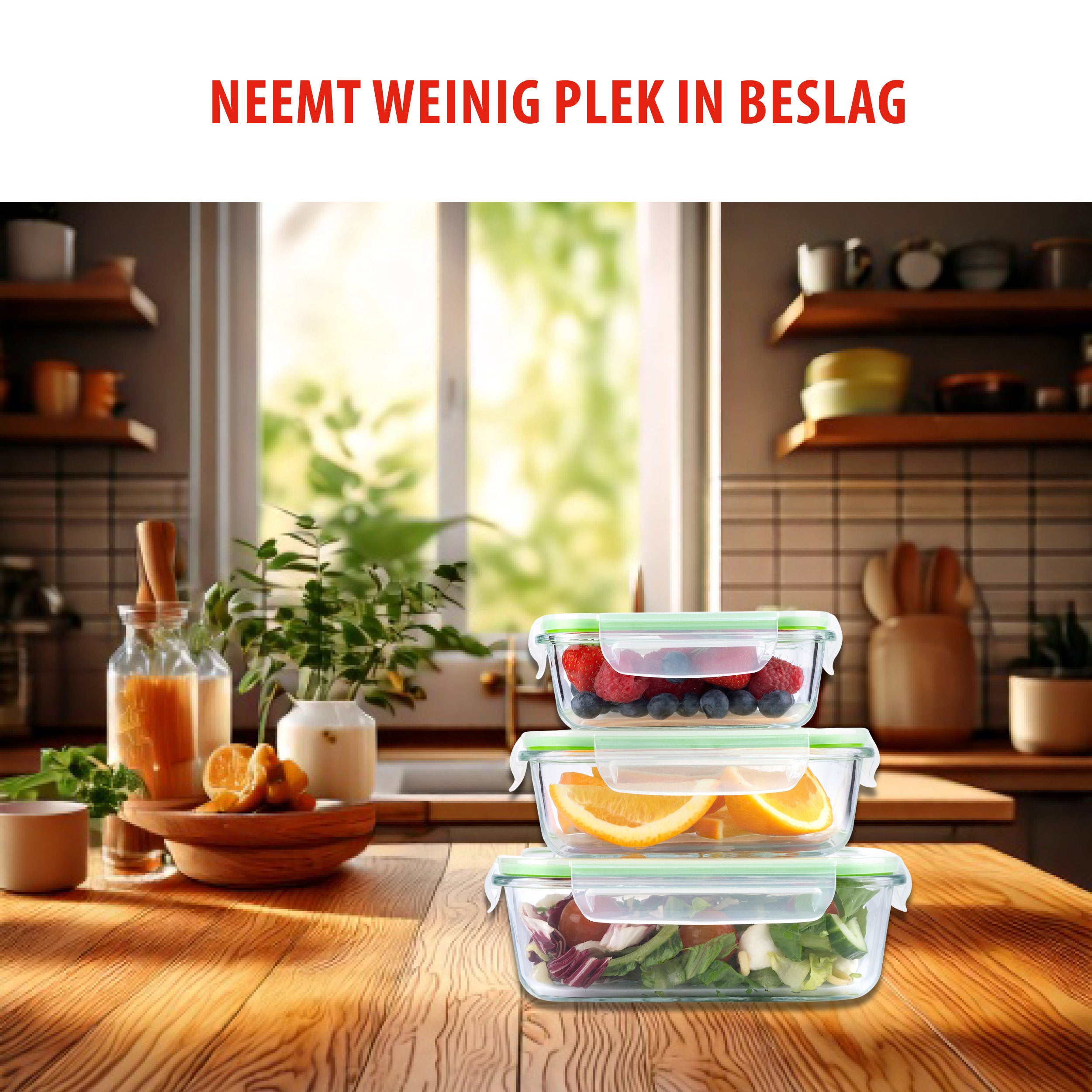 Food Container 6Pc 3Diff Size