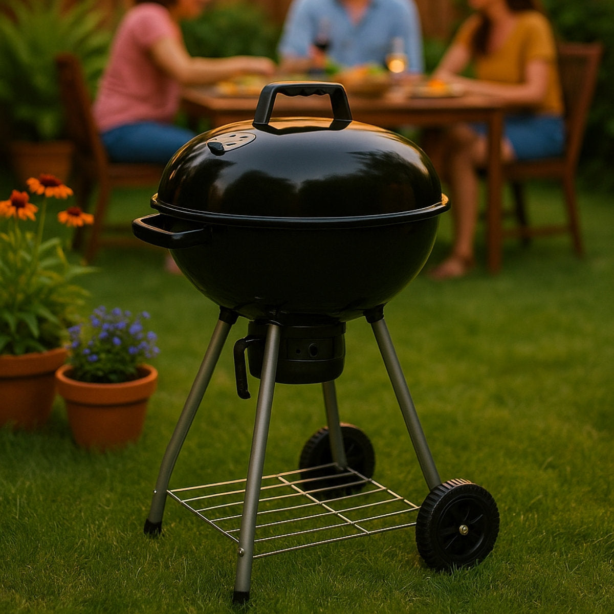 Bbq 18Inch Lid+Handle+Ash