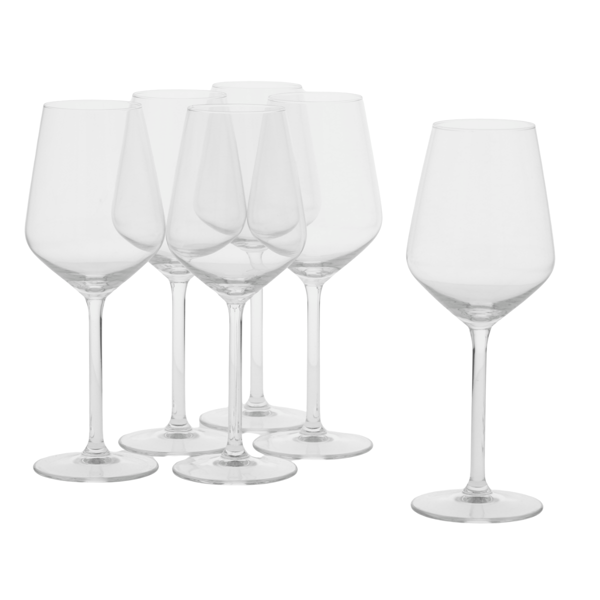 Alpina Wijnglazen Witte Wijn - 6 Stuks Witte Wijnglazen - Wijnglas 37Cl - Wijnglazen Set - Glazenset Voor Diner - Wijn Glazen - Helder Glas
