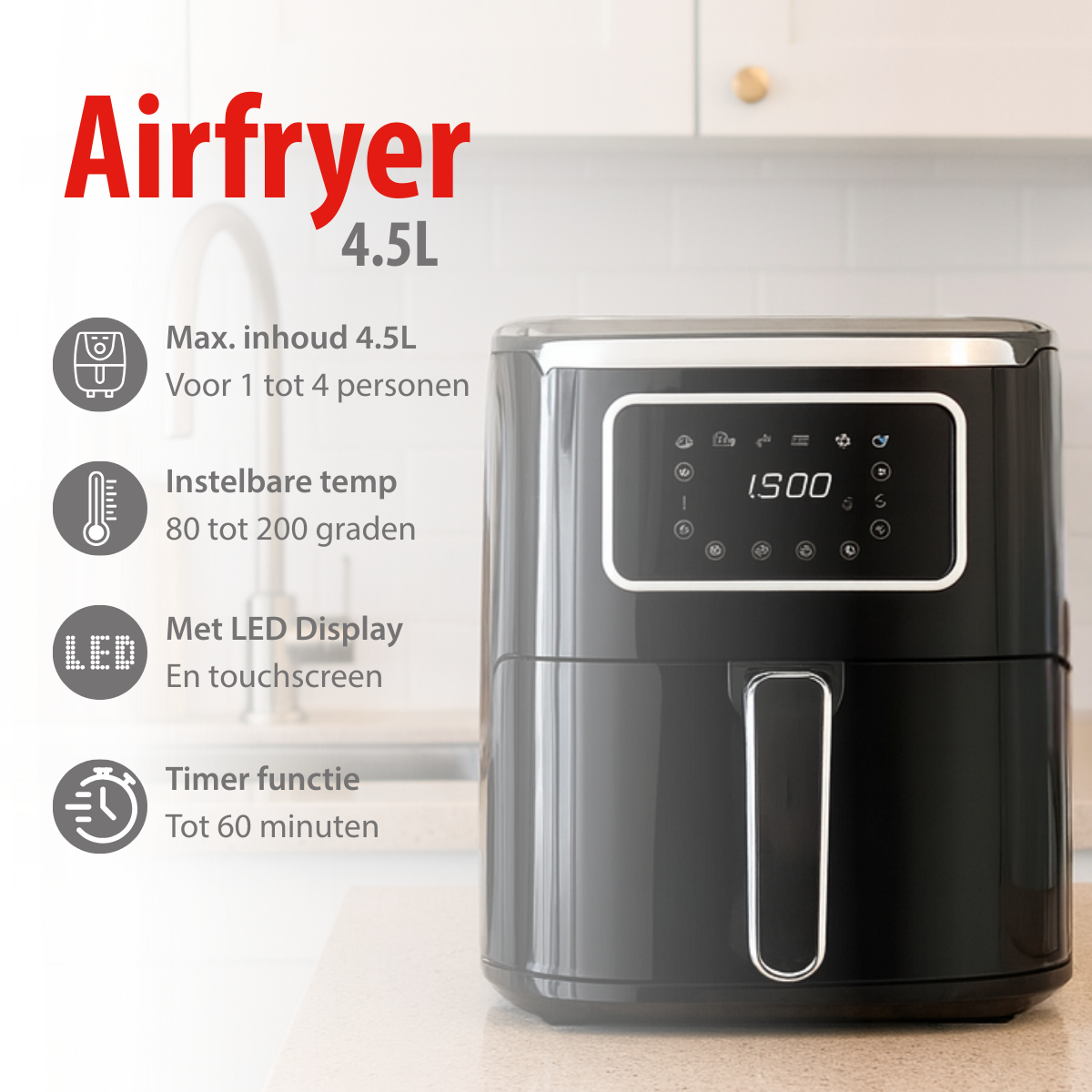 Airfryer 230V 4.5L 1450W