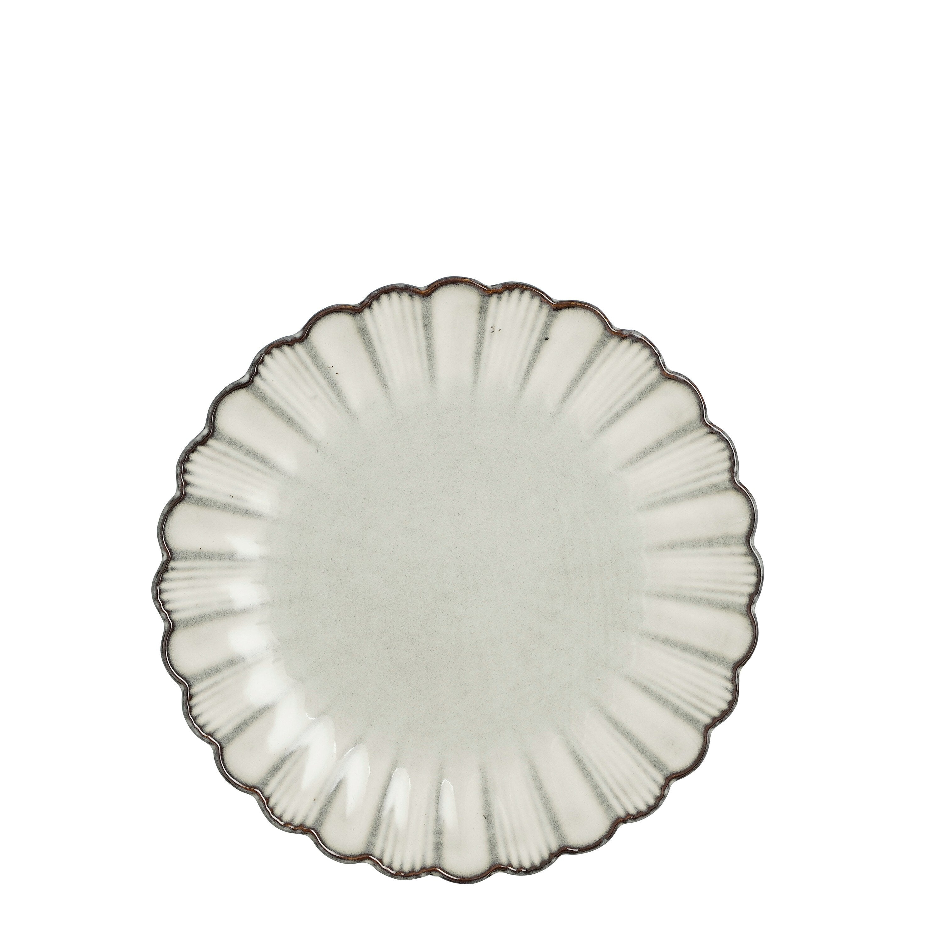 Corfu Breakfast Plate - H2,5 X Ø21 Cm - Ceramic - Grey