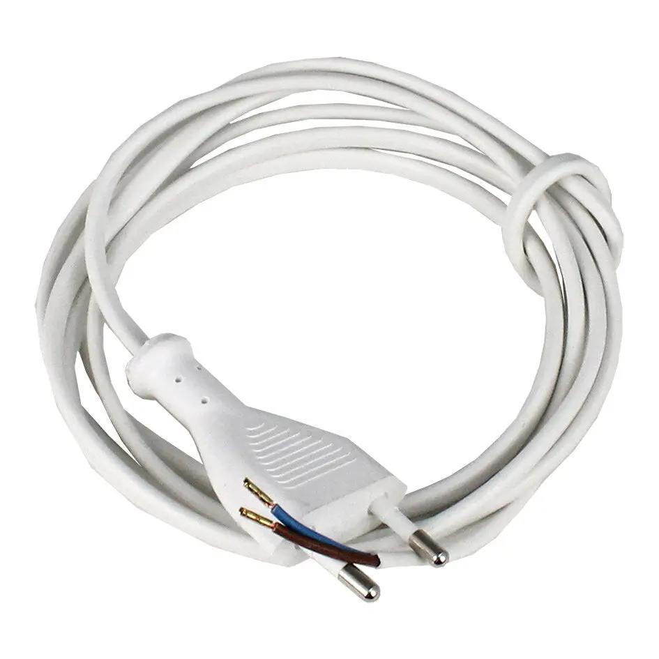 VMVS Aansluitkabel 2x0,75mm2 2 Meter Wit Universeel 230V Eurovlakstekker