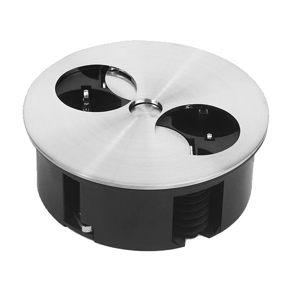 BACHMANN Twist Inbouw contactdoos RVS