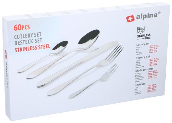 Cutlery Set 60Pc 6/2,5/2Mm