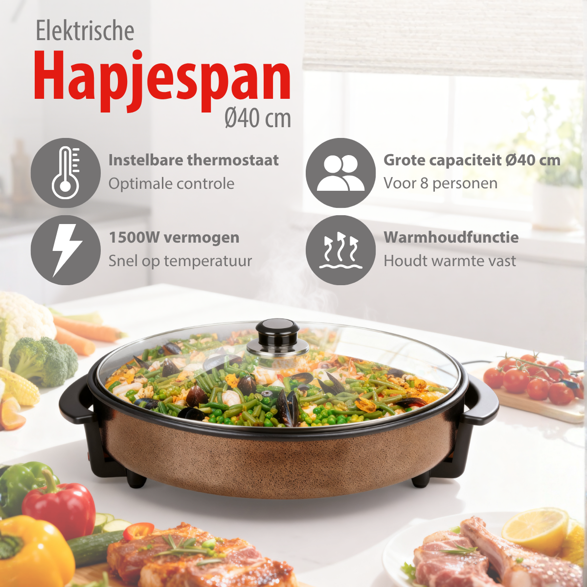 Alpina Partypan 1500W Ø40Cm