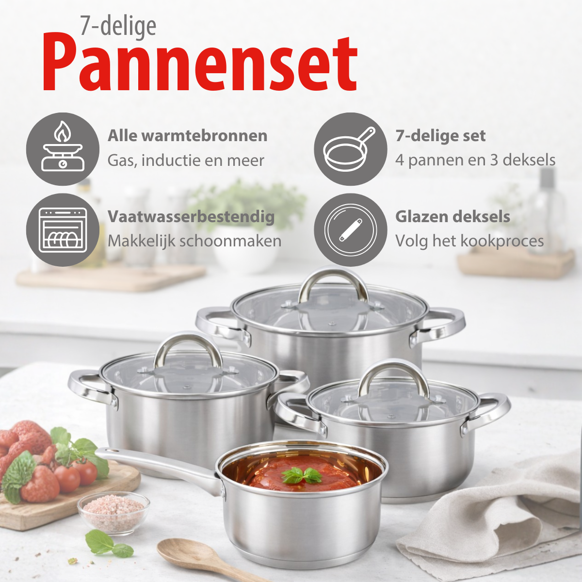 Alpina Kookgerei Set 7-Delig