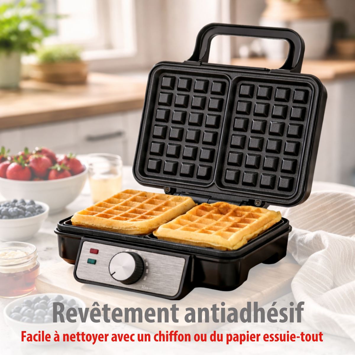 Alpina Wafelijzer 1200W Voor 2 Wafels