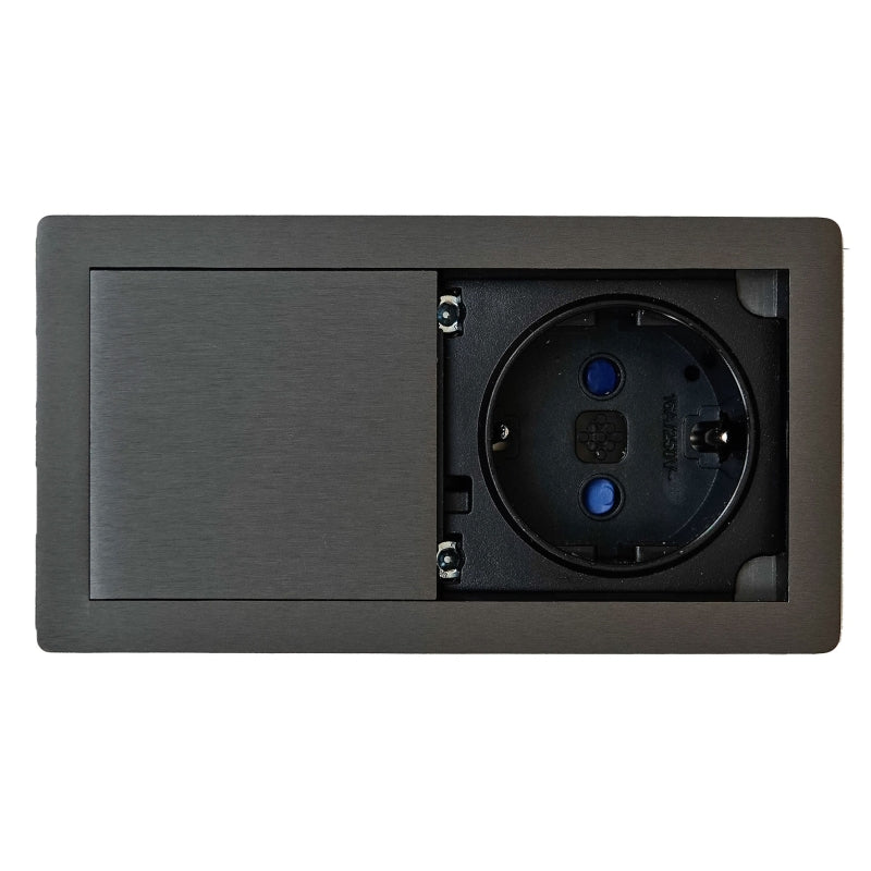 ASA VersaHIT Inbouw contactdoos Gun Metal