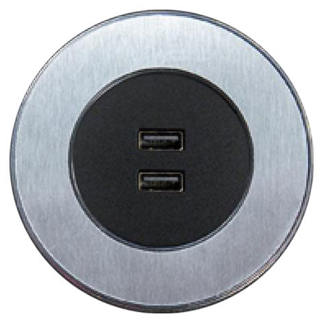 ASA VersaDOT Inbouw USB-lader RVS