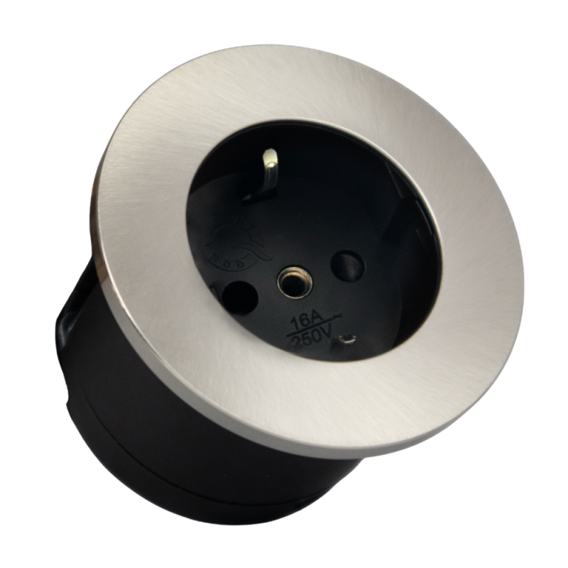 CARESSI CAPS Contactdoos RVS-look